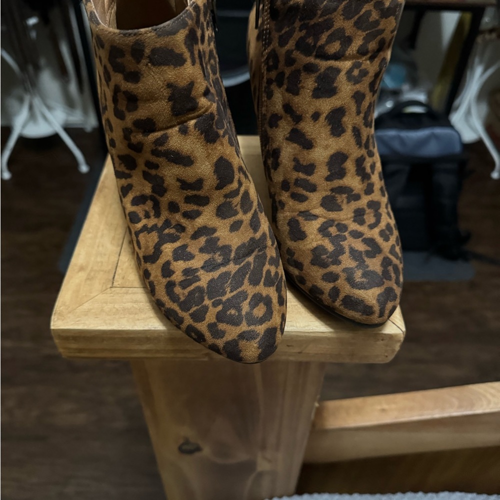 Leopard Print Ankle Boots